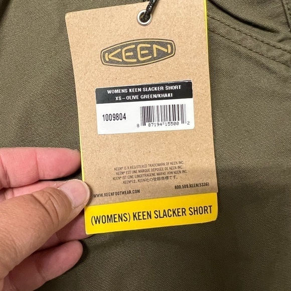 NWT Keen Inc Womens Olive Green Khaki Washed Canvas Slacker Short Size XS - Picture 9 of 9